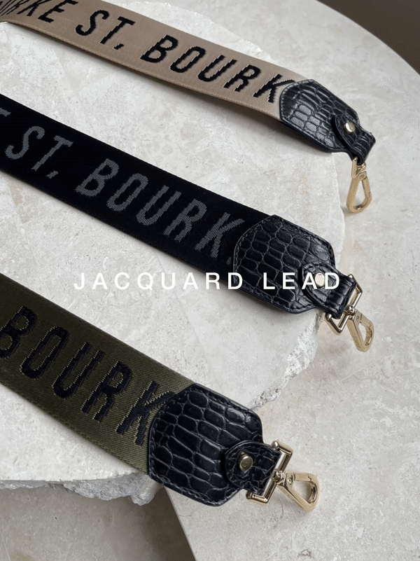 Jacquard Dog Lead - Olive